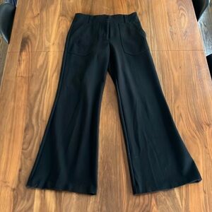 Black stretchy soft pants, slightly flared, dressy or casual